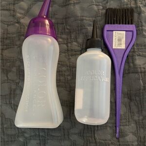 Purple and White Hair Color Applicator Set